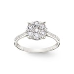 0.75 carats diamants bague de fiançailles or gris 750/18 ct - RI-69271-WG