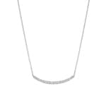 0.75 carats diamants collier or gris 750/18 ct