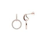 0.75 carats diamants clous d'oreilles or rosé 750/18 ct