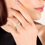 0.75 Karat Diamantring 750/18 K Gelbgold - RI-69900-GG