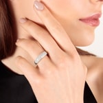 0.75 Karat Diamantring 750/18 K Weissgold - RI-69900-WG