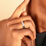 0.75 carats diamants bague or gris 750/18 ct - RI-62859-WG