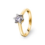 0.75ct diamant bague solitaire or jaune 750/18 ct