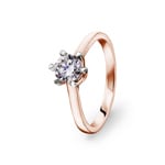 0.75ct Diamond Solitaire Ring 750/18 K Rose Gold