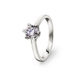 0.75ct diamant bague solitaire or gris 750/18 ct