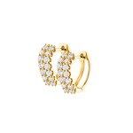 0.76ct Diamond Hoop Earrings 750/18 K Yellow Gold - OR-69210-GG