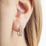 0.76ct Diamond Hoop Earrings 750/18 K Yellow Gold - OR-69210-GG