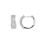 0.76 Karat Diamant-Kreolen 750/18 K Weissgold