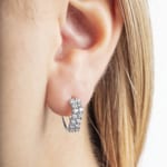 0.76 Karat Diamant-Kreolen 750/18 K Weissgold - OR-69210-WG