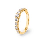 0.76 Karat Diamanten Mémoire Ring 750/18 K Gelbgold