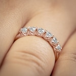 0.76 Karat Diamanten Mémoire Ring 750/18 K Roségold - RI-69196-RG