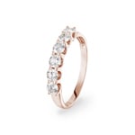 0.76 Karat Diamanten Mémoire Ring 750/18 K Roségold