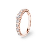 0.76 Karat Diamanten Mémoire Ring 750/18 K Roségold