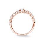 0.76 Karat Diamanten Mémoire Ring 750/18 K Roségold - RI-69854-RG