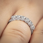 0.76 Karat Diamanten Mémoire Ring 750/18 K Weissgold - RI-69196-WG