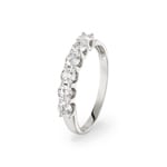 0.76 Karat Diamanten Mémoire Ring 750/18 K Weissgold