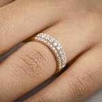 0.76 Karat Diamantring 750/18 K Gelbgold - RI-69545-GG