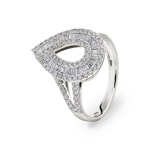 0.76 Karat Diamantring 750/18 K Weissgold