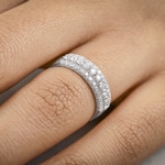 0.76 Karat Diamantring 750/18 K Weissgold - RI-69545-WG