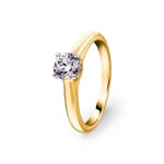 0.77ct diamants bague solitaire or jaune 750/18 ct