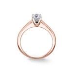 0.77ct diamants bague solitaire or rosé 750/18 ct - RI-01590-RG