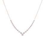 0.78 Karat Diamantencollier 750/18 K Roségold