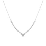0.78 Karat Diamantencollier 750/18 K Weissgold