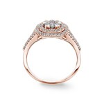 0.80ct Diamond Halo Ring 750/18 K Rose Gold - RI-69330-RG