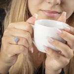 0.80ct Diamond Halo Ring 750/18 K White Gold - RI-69330-WG