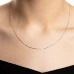 0.8mm Venezianerkette diamantiert 750/18 K Weissgold - CVE2002