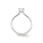 0.97ct Diamanten Pavé Solitärring 750/18 K Weissgold - RI-6530-02-WG