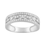 Ring 750/18 K White Gold with Cubic Zirconia, Fantasy