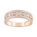 Ring 750/18 K Rose Gold with Cubic Zirconia, Fantasy