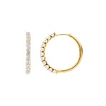 1.0 Karat Diamant-Kreolen 750/18 K Gelbgold Ø 20mm