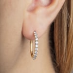 1.0 Karat Diamant-Kreolen 750/18 K Gelbgold Ø 20mm - OR-69221-GG