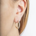 1.0 Karat Diamant-Kreolen 750/18 K Gelbgold Ø 20mm - OR-69221-GG