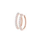 1.0 Karat Diamant-Kreolen 750/18 K Roségold Ø 20mm - OR-69221-RG