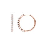 1.0 carats diamants créoles or rosé 750/18 ct Ø 20mm