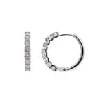1.0 Karat Diamant-Kreolen 750/18 K Weissgold
