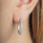 1.0 Karat Diamant-Kreolen 750/18 K Weissgold Ø 20mm - OR-69221-WG