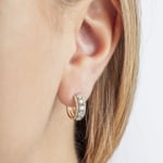 1.00 carats diamants créoles or jaune 750/18 ct Ø 13mm - OR-69278-GG