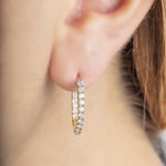 1.00 Karat Diamant-Kreolen 750/18 K Gelbgold Ø 20mm - OR-69444-GG