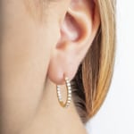 1.00 Karat Diamant-Kreolen 750/18 K Gelbgold Ø 20mm - OR-69444-GG