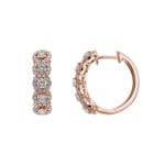 1.00 carats diamants créoles or rosé 750/18 ct Ø 18mm