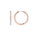 1.00 Karat Diamant-Kreolen 750/18 K Roségold Ø 20mm - OR-69444-RG