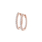 1.00 Karat Diamant-Kreolen 750/18 K Roségold Ø 20mm - OR-69444-RG