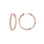 1.00 Karat Diamant-Kreolen 750/18 K Roségold Ø 20mm