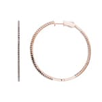 1.00 Karat Diamant-Kreolen 750/18 K Roségold Ø 42mm