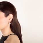 1.00ct Diamond Hoop Earrings 750/18 K White Gold - OR-69848-WG