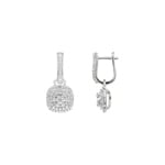 1.00 Karat Diamant-Kreolen 750/18 K Weissgold